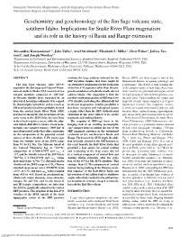 Geochemistry and Geochronology of the Jim Sage