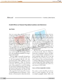 Health Effects of Human Population Isolation and Admixture Editorial