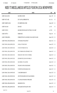 Huntington History Index 8-11