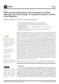 Multi-Scenario Simulation for the Consequence of Urban Expansion on Carbon Storage: a Comparative Study in Central Asian Republics
