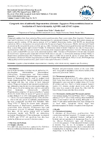 Odonata: Zygoptera: Platycnemididae) Based on Localization of C-Heterochromatin, Agnor’S and AT-GC Regions