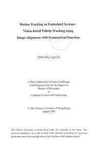 Vision-Based Vehicle Tracking Using Image Alignment With