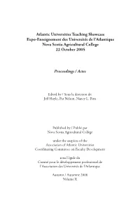 2005 Atlantic Universities' Teaching Showcase Proceedings