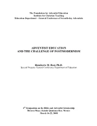Adventist Education and the Challenge of Postmodernism
