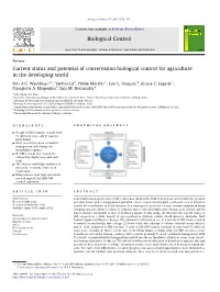 Current Status and Potential of Conservation Biological Control for Agriculture in the Developing World ⇑ Kris A.G