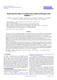 Exploring the Realm of Scaled Solar System Analogues with HARPS?,?? D