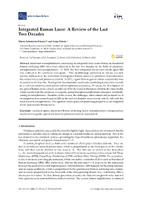 Integrated Raman Laser: a Review of the Last Two Decades