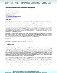 Interoperable Solutions in Web-Based Mapping