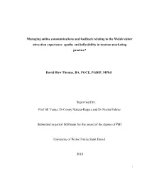 Managing Online Communications and Feedback Relating to the Welsh Visitor Attraction Experience: Apathy and Inflexibility in Tourism Marketing Practice?