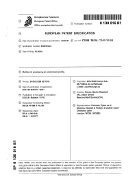 Method of Producing an Aluminium Boride