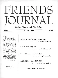 Quaker Thought and Life Today