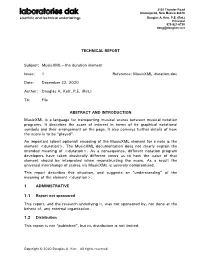TECHNICAL REPORT Subject: Musicxml—The
