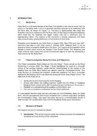 1 INTRODUCTION 1.1 Study Area 1.2 Flood Investigation Study Overview