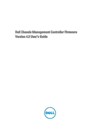 Dell Chassis Management Controller Version 4.3 User's Guide