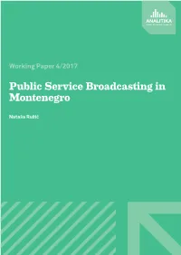 Public Service Broadcasting in Montenegro
