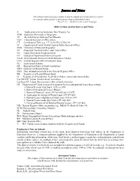 Sources and Notes
