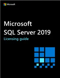SQL Server 2019 Licensing Guide