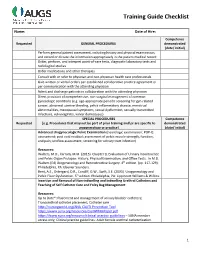 Training Guide Checklist