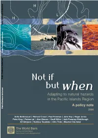 When Risk Management of Natural Hazards