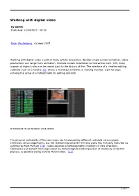 Working with Digital Video