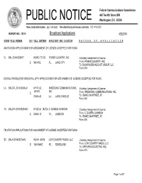 Broadcast Applications 4/2/2014