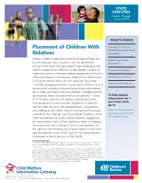 Placement of Children with Relatives