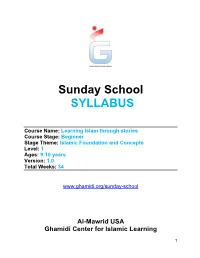 Sunday School SYLLABUS