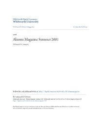 Alumni Magazine Summer 2001 Whitworth University