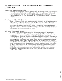 Developing a New Program in Marine Engineering Technology