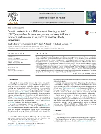 Genetic Variants in A