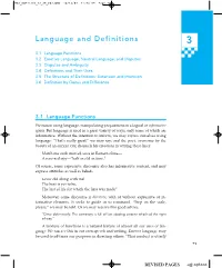 Language and Definitions 3