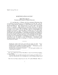 MORTIFICATION of SIN1 John F