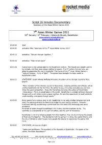 Script 26 Minutes Documentary 7Th Asian Winter Games 2011