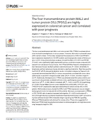 (TPD52) Are Highly Expressed in Colorectal Cancer and Correlated with Poor Prognosis
