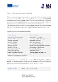Triple I – Integration, Interaction, Institutions