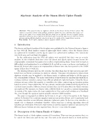 Algebraic Analysis of the Simon Block Cipher Family