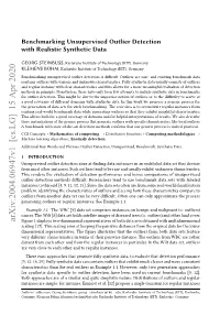 Benchmarking Unsupervised Outlier Detection with Realistic Synthetic Data