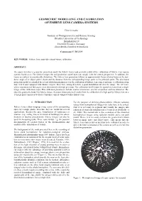 Geometric Modelling and Calibration of Fisheye Lens Camera Systems