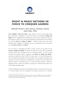 Might & Magic Returns in Force to Conquer Gamers