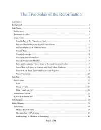 The Five Solas of the Reformation