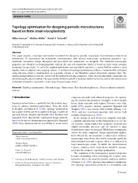 Topology Optimization for Designing Periodic Microstructures Based on ﬁnite Strain Viscoplasticity
