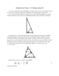 Triangle Bisector Theorem—C.E
