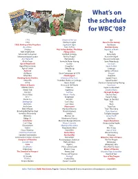 What's on the Schedule For