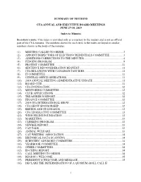 1 Summary of Motions Cfa Annual and Executive