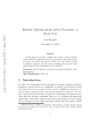 Barrier Options Under Lévy Processes: a Short-Cut Arxiv