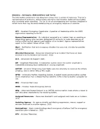 Glossary – Acronyms, Abbreviations and Terms the Information Contained in This Document Comes from a Variety of Resources
