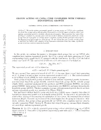 Groups Acting on CAT (0) Cube Complexes with Uniform Exponential