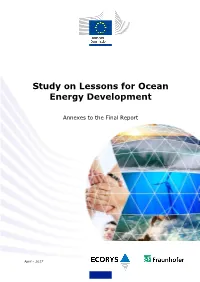 Study on Lessons for Ocean Energy Development