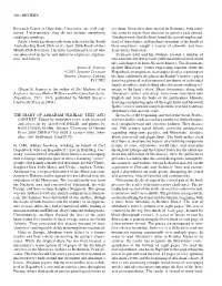 THE DIARY of ABRAHAM ULRIKAB: TEXT and in Essays at the Beginning and End of the Book, Profes- CONTEXT