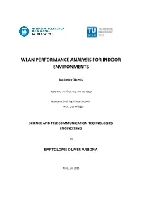 Wlan Performance Analysis for Indoor Environments